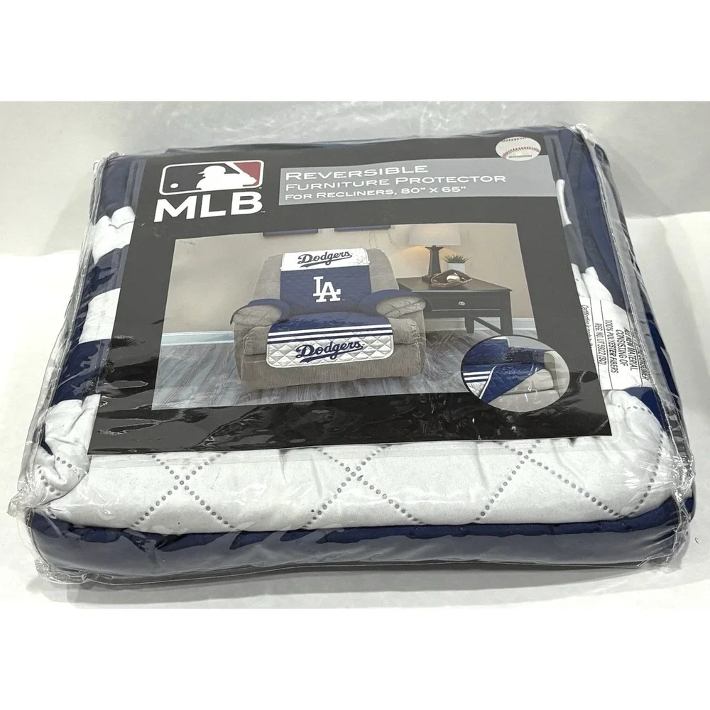MLB Los Angeles Dodgers Reversible Recliner Furniture Protector 80x65 New